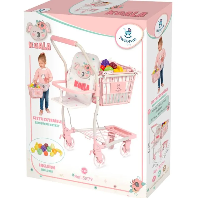 DECUEVAS Juegos Y Juguetes De Imitación|Carro de Super Koala con Accesorios y Portabebé