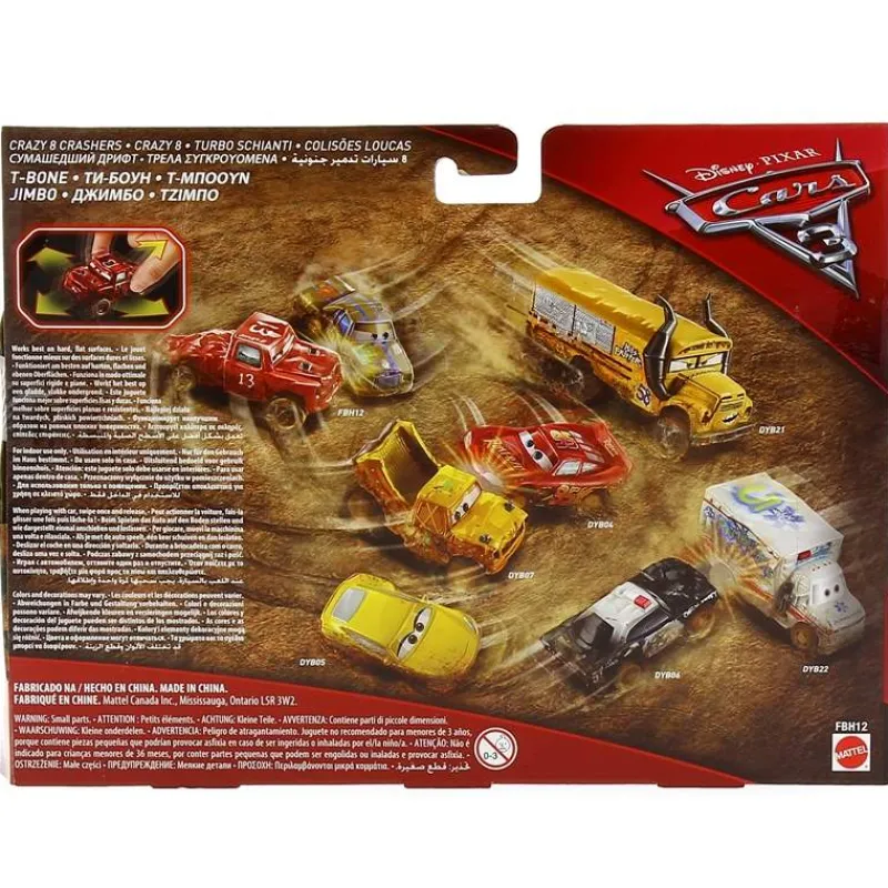 MATTEL Vehículos, Trenes Y Parkings|Cars 3 Pack 2 Coches Locos T-Bone y Jimbo