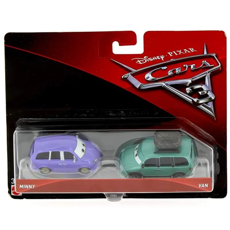 MATTEL Cars 3 Pack 2 Coches Mini y Caravan- Vehículos, Trenes Y Parkings