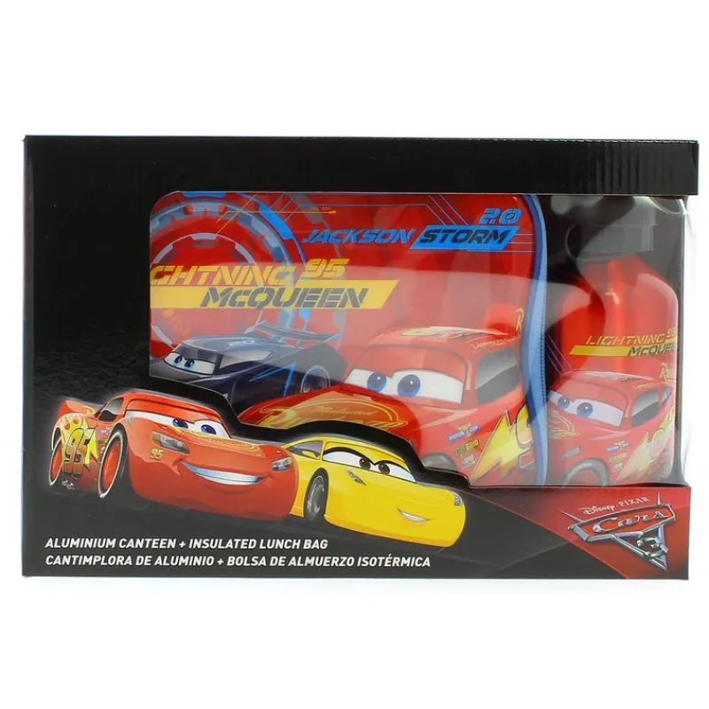 KIDS EUROSWAN Escolar|Cars Bolsa de Almuerzo con Cantimplora