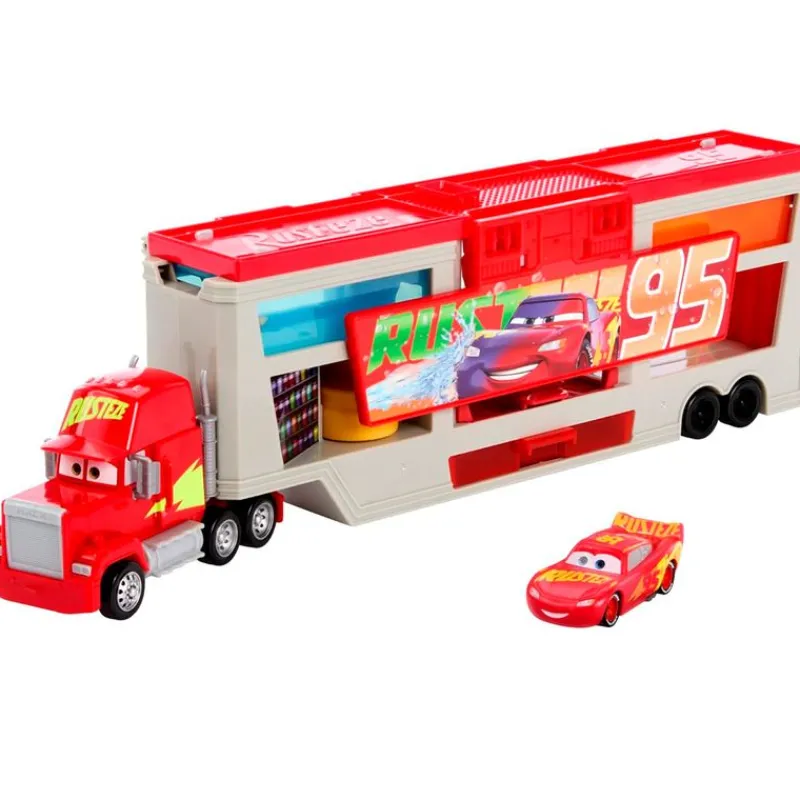 MATTEL Cars Mack Taller de Pintura Móvil- Vehículos, Trenes Y Parkings