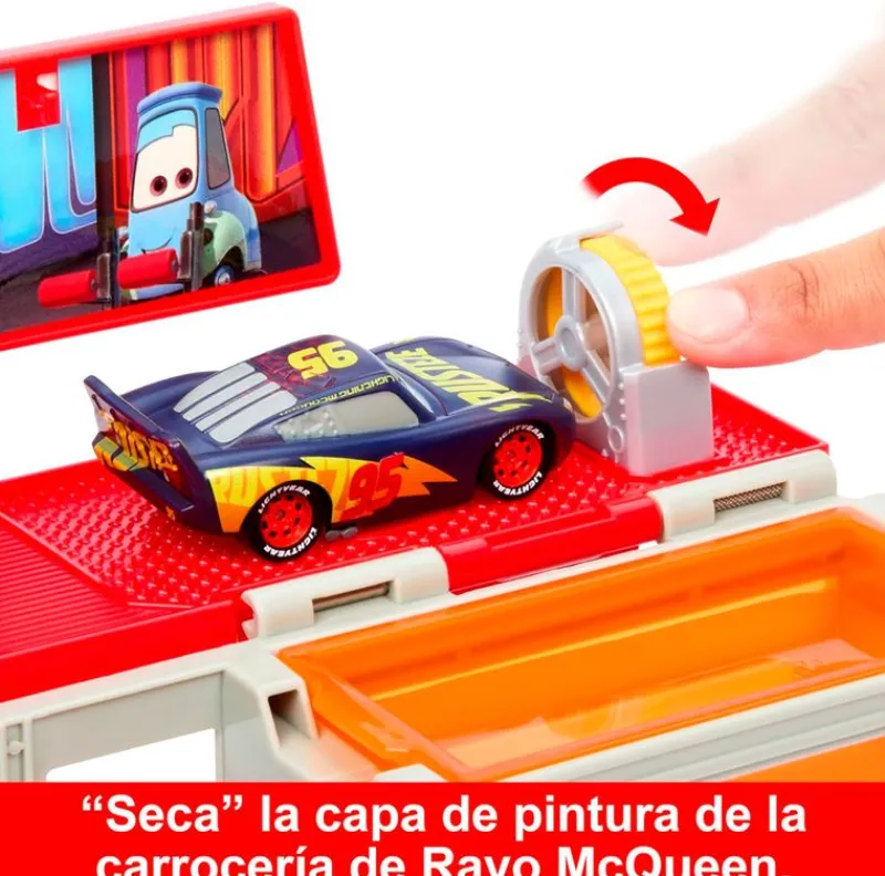 MATTEL Cars Mack Taller de Pintura Móvil- Vehículos, Trenes Y Parkings