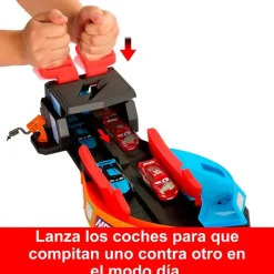 MATTEL Cars Pista Glow Race Lanza y Cruza- Vehículos, Trenes Y Parkings