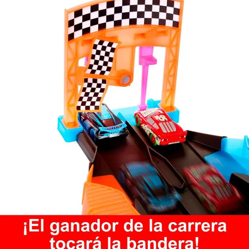 MATTEL Cars Pista Glow Race Lanza y Cruza- Vehículos, Trenes Y Parkings