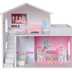 DRIM DISCOUNT Juegos De Madera|Muñecas|Casa de Madera 47x50x23