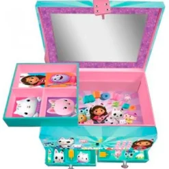 KIDS EUROSWAN Casa Muñecas Gabby Joyero con Código Musical- Ropa Y Complementos