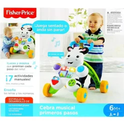 FISHER PRICE Primera Infancia Y Preescolar|Cebra Parlanchina Primeros Pasos -