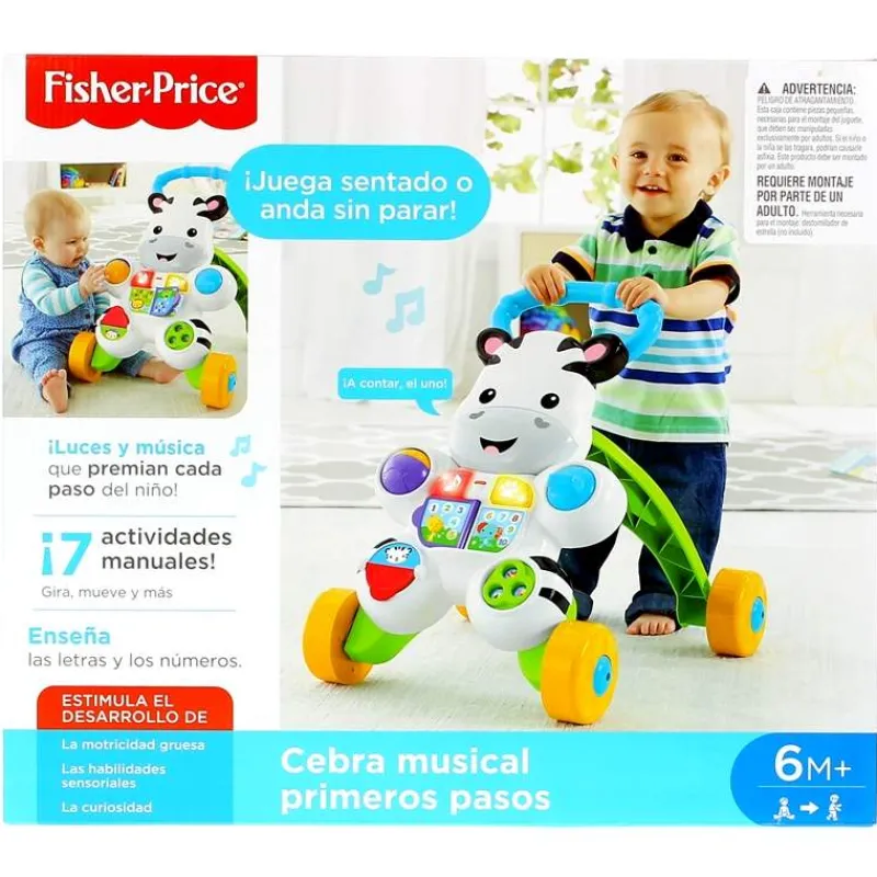 FISHER PRICE Primera Infancia Y Preescolar|Cebra Parlanchina Primeros Pasos -