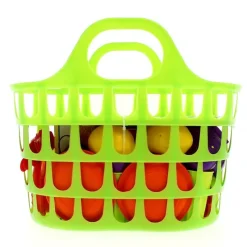 DRIM DISCOUNT Cesta de Menaje Infantil Verde- Juegos Y Juguetes De Imitación