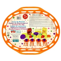 DRIM DISCOUNT Juegos Y Juguetes De Imitación|Cesta de Menaje Infantil Naranja