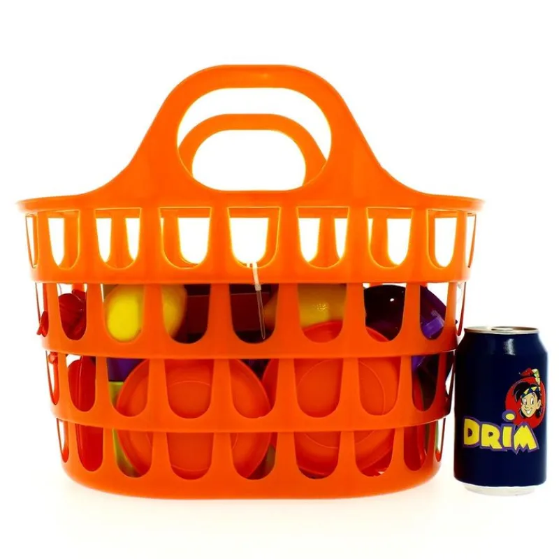 DRIM DISCOUNT Juegos Y Juguetes De Imitación|Cesta de Menaje Infantil Naranja