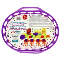 DRIM DISCOUNT Cesta de Menaje Infantil Surtida- Juegos Y Juguetes De Imitación