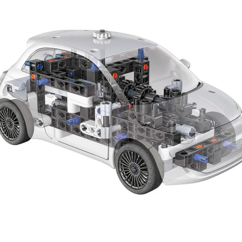 CLEMENTONI Ciencia y Juego Build Mechanics Fiat 500 Eléctrico- Juegos Y Juguetes Educativos