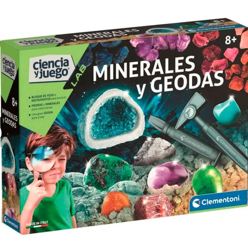 CLEMENTONI Juegos Y Juguetes Educativos|Ciencia y Juego Pack Minerales y Geodas