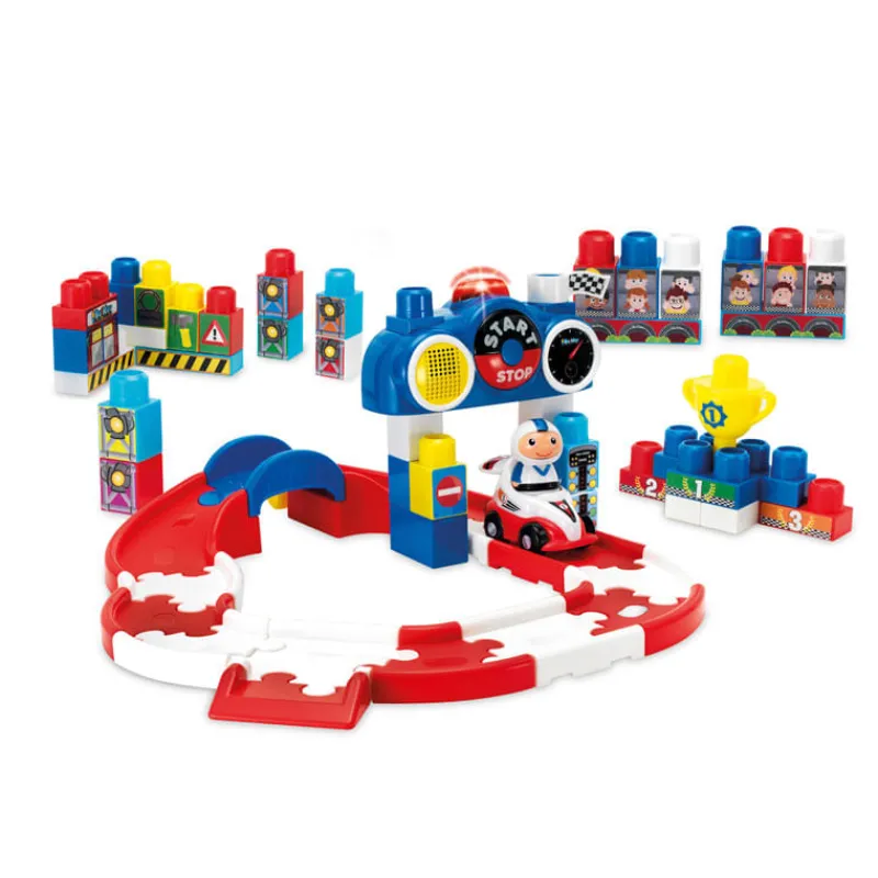 SELECCION DRIM Vehículos, Trenes Y Parkings|Circuito Super Racer de Construcción de 60 Piezas