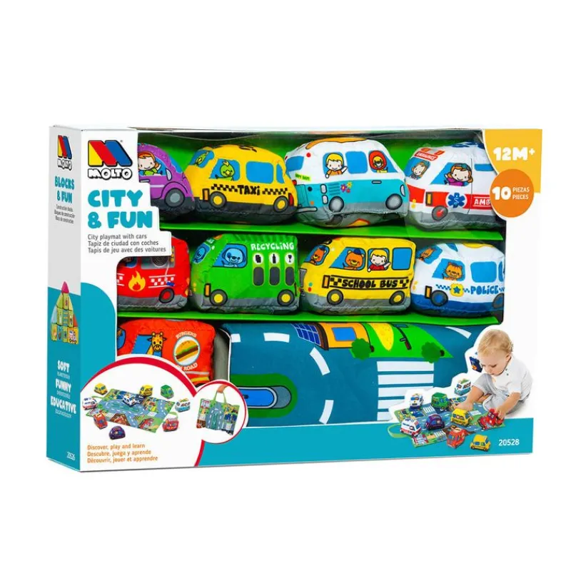 MOLTO Primera Infancia Y Preescolar|City & Fun Tapiz Juego con Coches