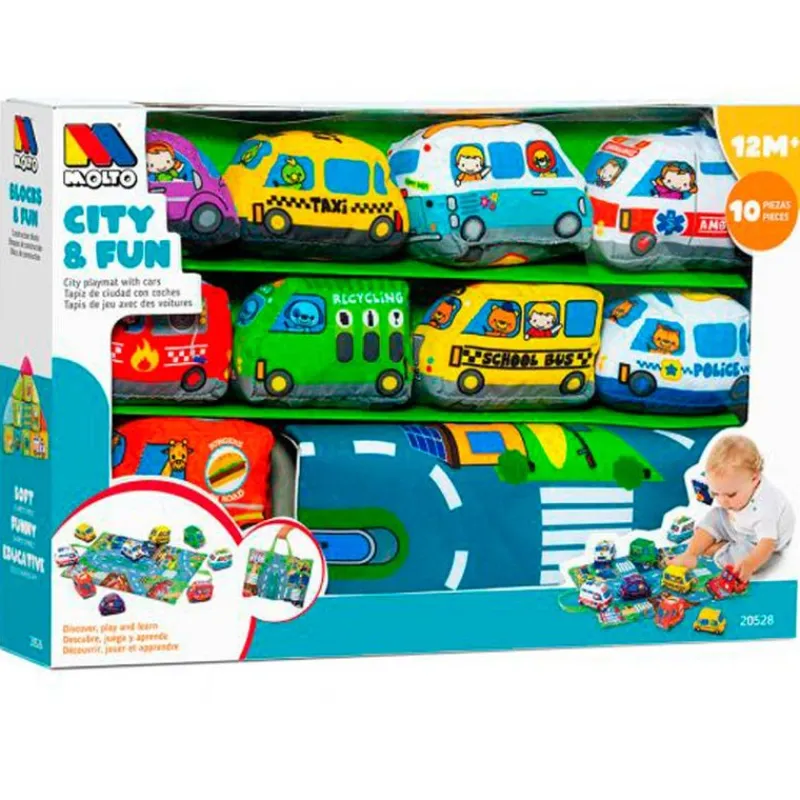 MOLTO Primera Infancia Y Preescolar|City & Fun Tapiz Juego con Coches
