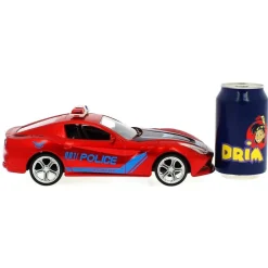 DRIM DISCOUNT Coche Policía Rojo R/C a Escala 1:16- Coches Radio Control (R/C)
