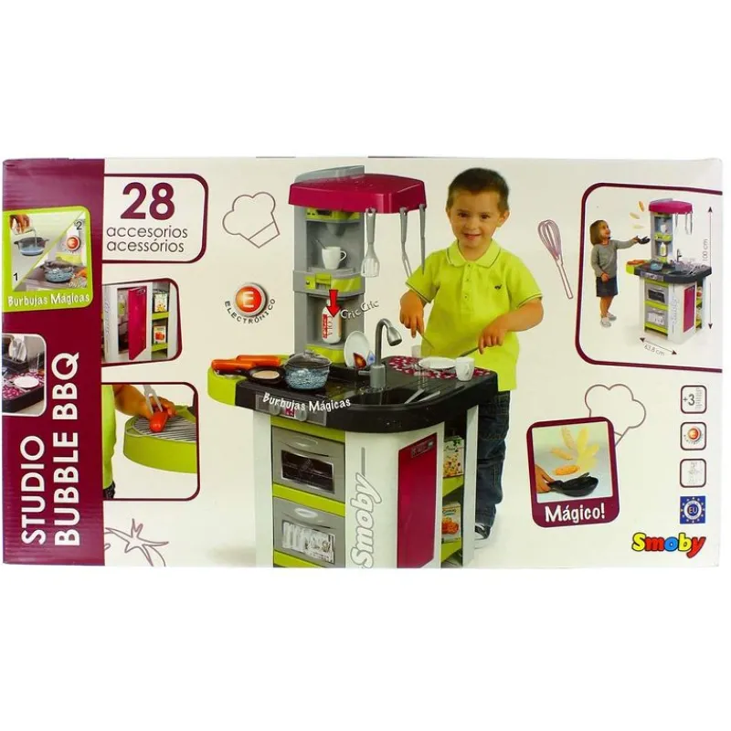 SMOBY Juegos Y Juguetes De Imitación|Cocina Studio Bubble con Barbacoa
