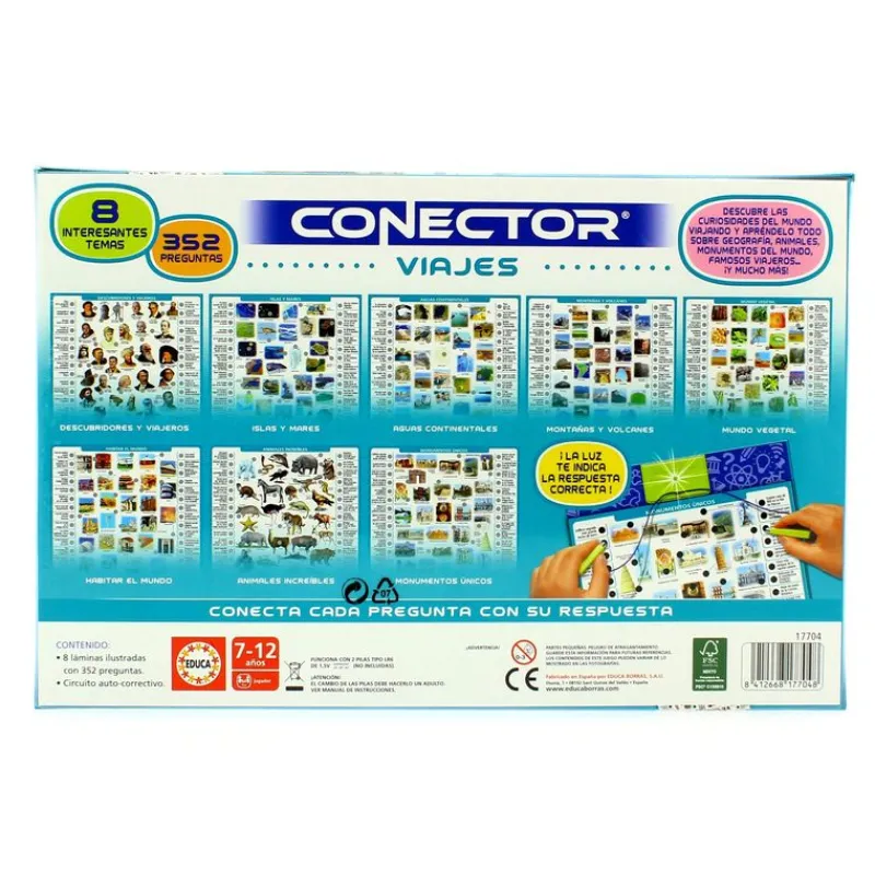 EDUCA Conector Viajes por el Mundo- Juegos Y Juguetes Educativos