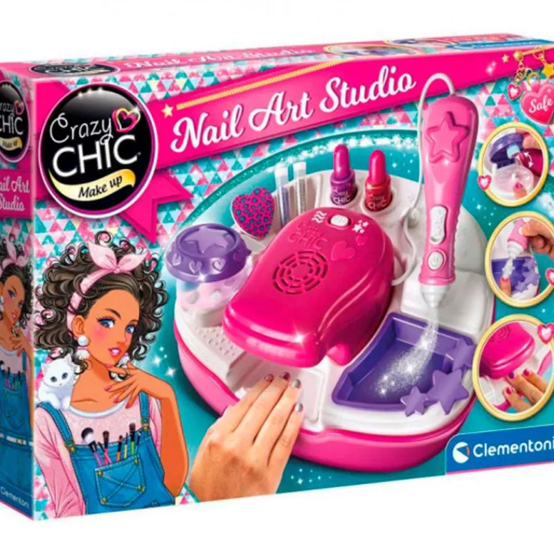 CLEMENTONI Crazy Chic Diseña tus Uñas- Juegos Y Juguetes De Imitación