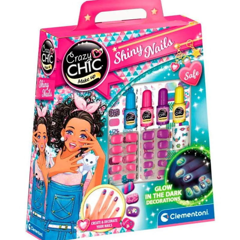 CLEMENTONI Crazy Chic Uñas Brillantes en la Oscuridad- Juegos Y Juguetes De Imitación
