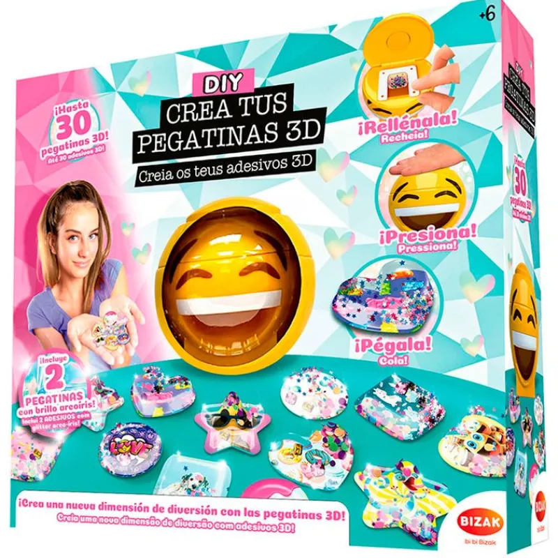 BIZAK Crea tus Pegatinas 3D- Manualidades
