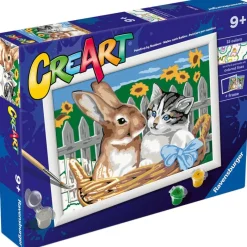 RAVENSBURGER Manualidades|CreArt Pintar x Números Amigos Cestita