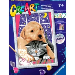 RAVENSBURGER Manualidades|CreArt Pintar x Números Amigos Peludos