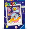 RAVENSBURGER Manualidades|CreArt Pintar x Números Animales Espacio