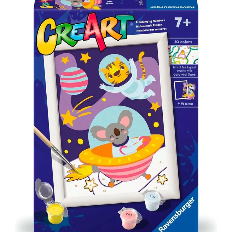 RAVENSBURGER Manualidades|CreArt Pintar x Números Animales Espacio