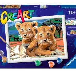 RAVENSBURGER Manualidades|CreArt Pintar x Números Cachorros León
