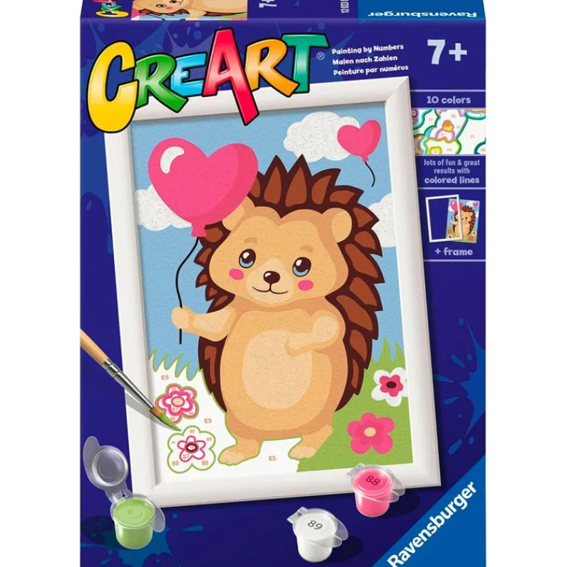RAVENSBURGER CreArt Pintar x Números Erizo Cariñoso- Manualidades