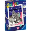 RAVENSBURGER CreArt Pintar x Números Gatitos- Manualidades