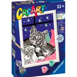 RAVENSBURGER CreArt Pintar x Números Gatitos- Manualidades