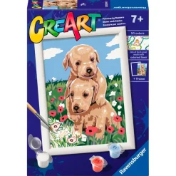 RAVENSBURGER CreArt Pintar x Números Golden Retriever- Manualidades