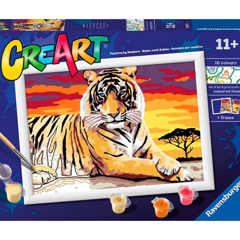RAVENSBURGER Manualidades|CreArt Pintar x Números Tigre