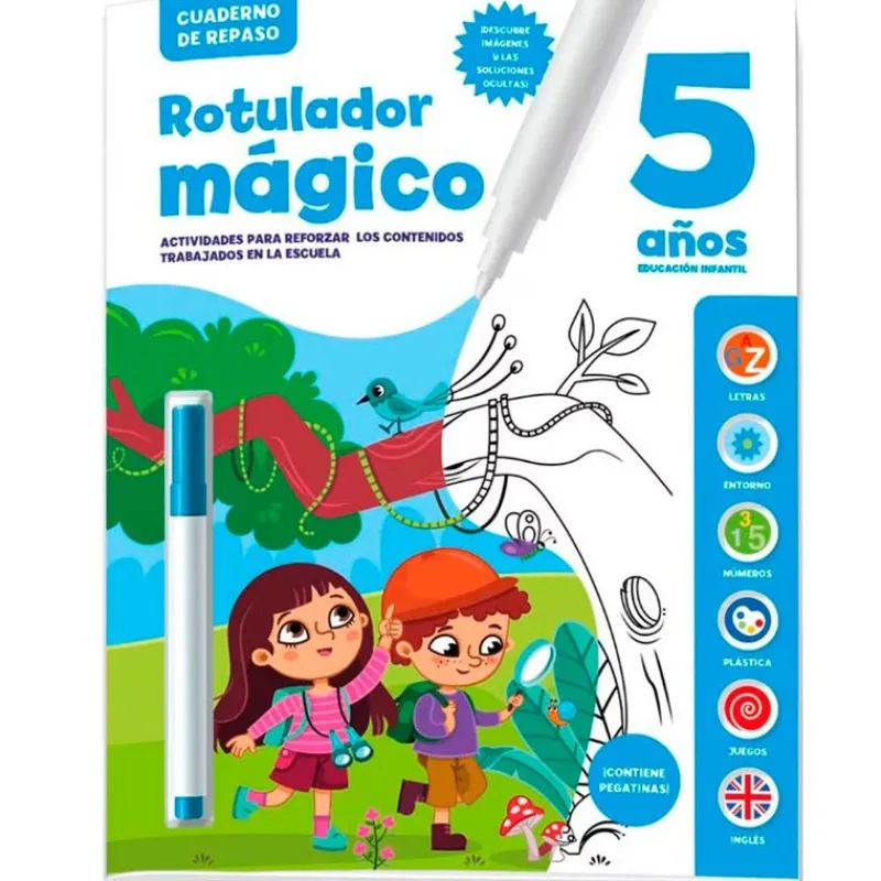 SELECCION DRIM Cuaderno de Repaso Rotulador Mágico +5- Juegos Y Juguetes Educativos
