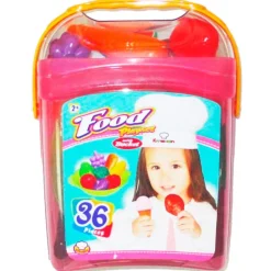 DRIM DISCOUNT Cubo 36 Piezas Comida Surtida- Juegos Y Juguetes De Imitación