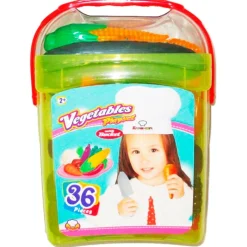DRIM DISCOUNT Juegos Y Juguetes De Imitación|Cubo 36 Piezas Verdura y Fruta Surtida