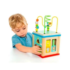 MOLTO Cubo actividades Madera- Juegos De Madera|Primera Infancia Y Preescolar