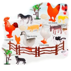 DRIM DISCOUNT Figuras Y Figuras De Acción|Cubo Animales Granja