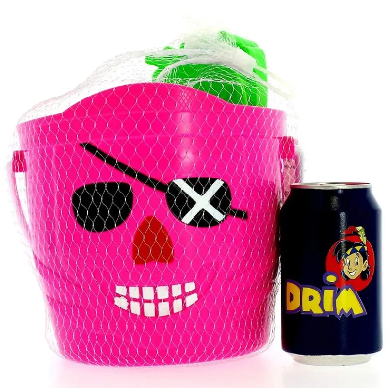 DRIM DISCOUNT Cubo de Playa Accesorios de Arena Rosa- Aire Libre