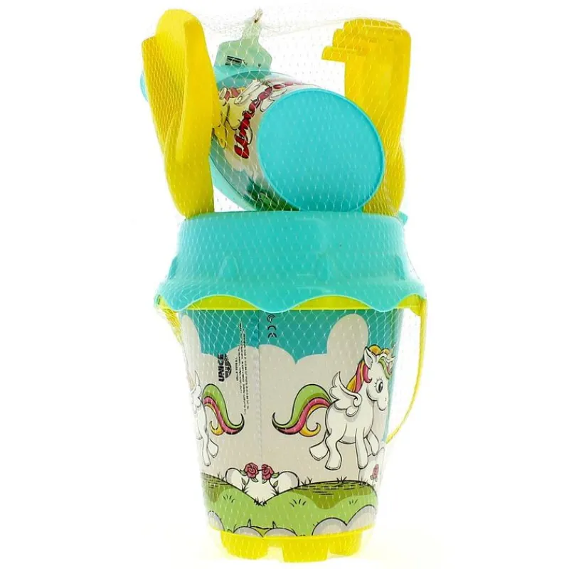 MONDO Cubo de Playa Unicornio con Accesorios- Aire Libre