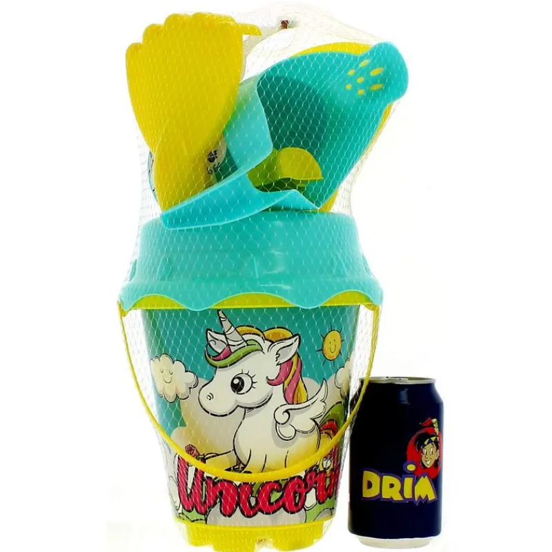 MONDO Cubo de Playa Unicornio con Accesorios- Aire Libre