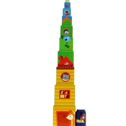 GOULA Primera Infancia Y Preescolar|Puzzles Y Construcciones|Cubos Apilables Bosque