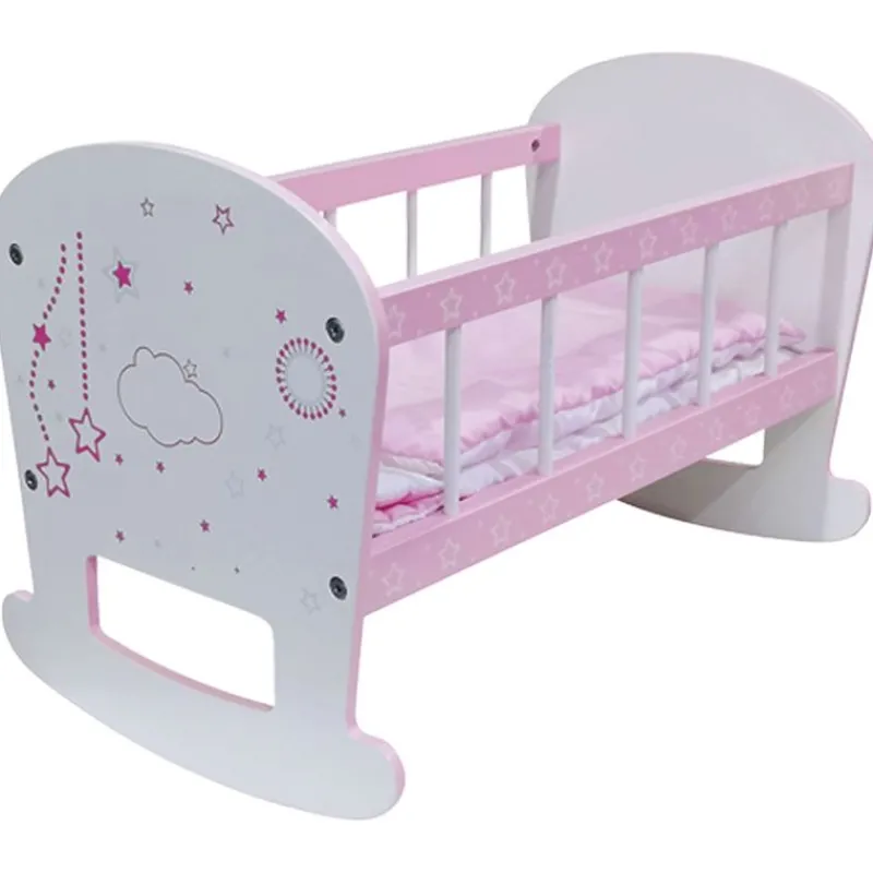 DRIM DISCOUNT Cuna Mecedora Madera- Juegos Y Juguetes De Imitación|Juegos De Madera