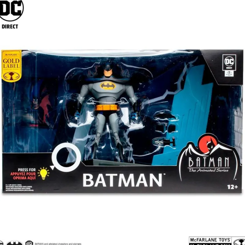 MC FARLANE Figuras Películas Y Series|Figuras Y Figuras De Acción|DC Comics Batman Gold Label Figura 30 Aniversario