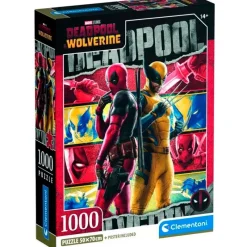CLEMENTONI Marvel|Puzzles De 501 A 1000 Piezas|Deadpool & Lobezno Puzzle 1000 Piezas