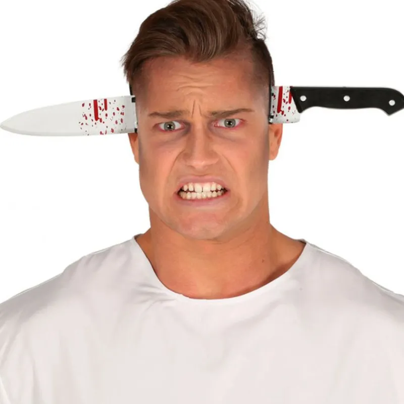 FIESTAS GUIRCA Diadema Cuchillo con Sangre- Halloween